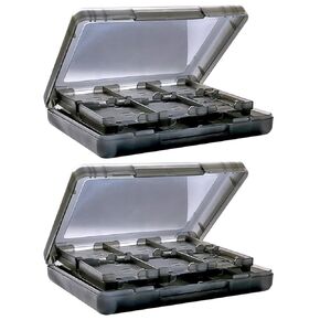 Sanviatime 2Pcs Game Card Case Holder 28 in 1 Game Memory Card Case 3DS Cartridge Box Playing Card Box Game Card Storage Organizer for Nintendo 3DS Vedio Games