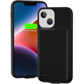 Gladgogo iPhone 14 Battery Case, 7000mAh Slim Rechargeable Smart iPhone 14 Charging Case, Portable Protective Extended iPhone 14 Charger Case 6.1 inch, Pink