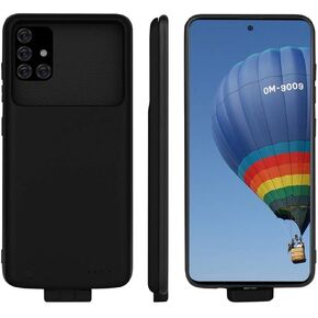 Battery Charger Case for Samsung Galaxy A71 5G, 5000mAh Backup Power Bank for Galaxy a71 5g Charging Case portable charger a71 5g External Battery case Black