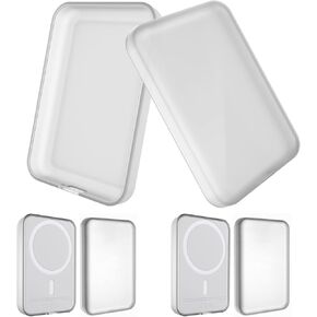 2 Pack Case Compatible with Magsafe Battery Pack Cover, GHIJKL Ultra-Thin TPU Shockproof Case Slim Scratch Resistant Cover Protective Bumper Shell for Magsafe Battery Pack (Clear/Clear)