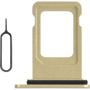 for iPhone XR Gold SIM Card Tray Holder Replacement Single SIM Version for iPhoneXR Card Slot with Waterproof Rubber Ring Repair Tool Fix Kit SIM Ejector for A1984 A2105 A2106 A2107 A2108