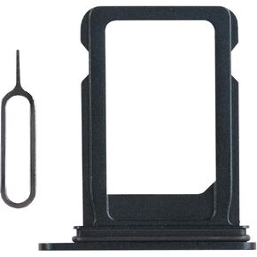 for iPhone 13 Black SIM Card Slot Replacement Single SIM Version Card Tray Holder Adapter with Waterproof Rubber Ring Repair Tool Fix Kit SIM Ejector for A2631 A2633 A2634 A2635 A2482