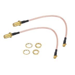 MECCANIXITY 1Pcs 0.5FT/15cm RG316 Coaxial Cables SMA Female to MMCX Male Right Angle Low Loss Coaxial Cable for Network 2G 3G 4G Antenna Router Coax Mobile to Base Antenna Orange
