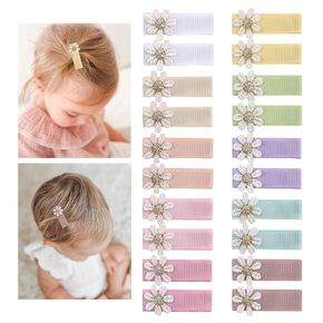 مشابك شعر على شكل زهور الأقحوان للفتيات الصغيرات، مبطنة بالكامل ولا تنزلق للشعر الناعم، مشابك شعر للأطفال على شكل زهور مغطاة بالكامل، إكسسوارات شعر للفتيات الصغيرات، دبابيس شعر لحديثي الولادة 20 قطعة in Kuwait