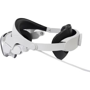 حزام رأس قابل للتعديل متوافق مع Vision Pro، وعصابة رأس MR مع حزام النخبة، ووسادة مريحة لتخفيف الضغط، وحزام مريح، وإكسسوارات الواقع الافتراضي