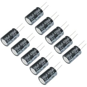 10PCS Aluminum Electrolytic Capacitors 25V4700UF 16x25mm for Household Appliances Electronic Products DIY Circuit Boards