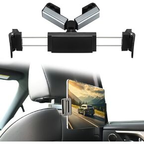 Tablet iPad Holder for Car Accessories Mount Headrest, Car Holder Back Seat Travel Portable Car Tablet Holder Mount Road Trip Essentials for Kids Adults Fits All 4.7-13" Devices & Headrest Rod