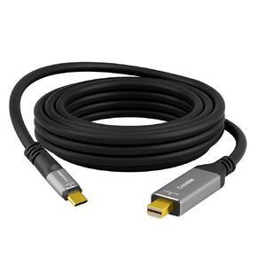 كابل USB C إلى Mini DisplayPort بطول 10 أقدام، كابل USB من النوع C أحادي الاتجاه إلى Mini DisplayPort، 4K@60 هرتز، (Thunderbolt 3/4) متوافق مع سلسلة iPhone 15، MacBook Pro، Mac Mini، Surface Book، Dell XPS