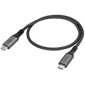 Thunderbolt 3 Cable TB3 USB4 USB-C Male Extension Cable 40Gbps &100W Fast Charging Supports Single 5K 60Hz or Dual 4K 60Hz Monitor Compatible for Type-C MacBooks,Dell,Hub,Docking(0.6m/2ft)