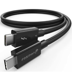 Fosmon [Intel Certified Thunderbolt 4 Cable 3.3 ft, Support 8K Display, 40Gbps Data, USB-C USB-PD 3.0 100W Charging for USB4, iPad Pro, MacBook Pro Air