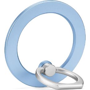 metisinno Magnetic Phone Ring Holder for iPhone 15 14 13 12 Magsafe Accessories - Magnetic Phone Grip - Adjustable Phone Finger Ring Grip - Remove for Wireless Charging Compatible - Black Translucent