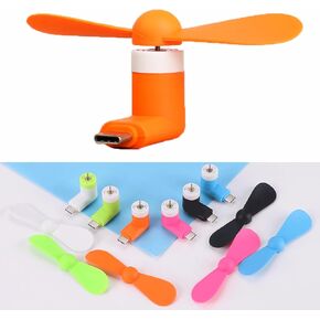 MIMIRACLE Mini Cellphone Fan Portable Mobile Phone Fan Compatible with TypeC iPhone and TypeC Phone, Summer Accessories (6 Pack)