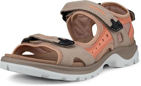 ECCO Women's Yucatan Sport Sandal, NUDE/CORAL NUBUCK, 8-8.5 in Saudi Arabia