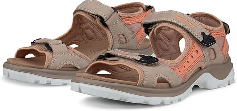 ECCO Women's Yucatan Sport Sandal, NUDE/CORAL NUBUCK, 8-8.5 in Saudi Arabia