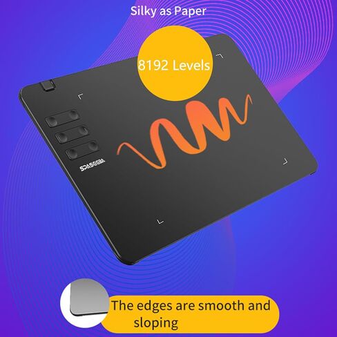 تابلت رسم T605S مقاس 6.7x4 بوصة تابلت رسم رقمي للرسومات مع ضغط قلم 8192 و6 مفاتيح ساخنة مخصصة للتدريس والتصميم والمبتدئين عبر الإنترنت من جامعة ولاية أوهايو، والعمل مع أجهزة Mac والكمبيوتر الشخصي والهواتف المحمولة in Kuwait