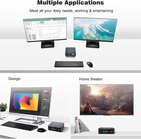 Beelink SER3 Mini PC, High-Performance Mini Computer AMD Ryzen 7 3750H(up to 4GHz) 16GB SO-DIMM DDR4&500GB NvMe SSD, 4K UHD Dual Display&Dual HDMI, Type-C Support PD Charge&Gaming Mini-PC in Saudi Arabia