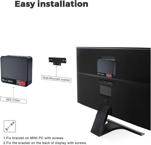 Beelink SER3 Mini PC, High-Performance Mini Computer AMD Ryzen 7 3750H(up to 4GHz) 16GB SO-DIMM DDR4&500GB NvMe SSD, 4K UHD Dual Display&Dual HDMI, Type-C Support PD Charge&Gaming Mini-PC in Saudi Arabia