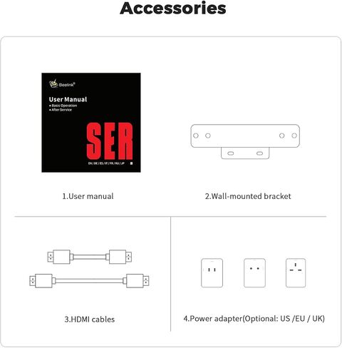 Beelink SER3 Mini PC, High-Performance Mini Computer AMD Ryzen 7 3750H(up to 4GHz) 16GB SO-DIMM DDR4&500GB NvMe SSD, 4K UHD Dual Display&Dual HDMI, Type-C Support PD Charge&Gaming Mini-PC in Saudi Arabia