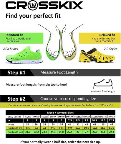 Crosskix APX Closed Toe Lace Up Water Shoes - All-Purpose Non-Slip Submersible Sneakers with Arch Support for Men, Women, Kids in Saudi Arabia