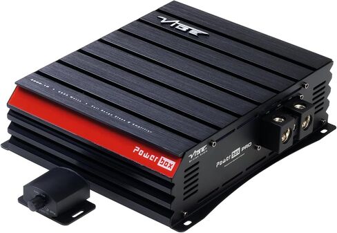 مضخم صوت Proscenium Vibe POWERBOX1200.1D-V3 لصوت السيارة: مضخم صوت أحادي الكتلة من الفئة D، 1200 واط من الطاقة، تعزيز الجهير، مدخل RCA منخفض المستوى، التحكم عن بعد، تصميم مضغوط، أسود in Kuwait
