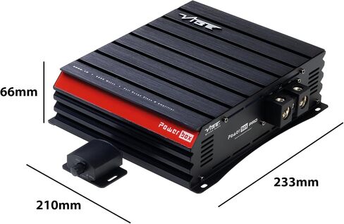 مضخم صوت Proscenium Vibe POWERBOX1200.1D-V3 لصوت السيارة: مضخم صوت أحادي الكتلة من الفئة D، 1200 واط من الطاقة، تعزيز الجهير، مدخل RCA منخفض المستوى، التحكم عن بعد، تصميم مضغوط، أسود in Kuwait