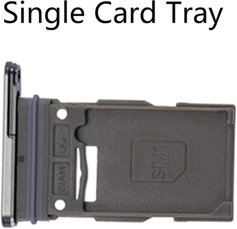 for Samsung Galaxy S23 Ultra Single SIM Card Tray Card Holder Slot Replacement Parts + Open Eject Pin (Black) in Kuwait