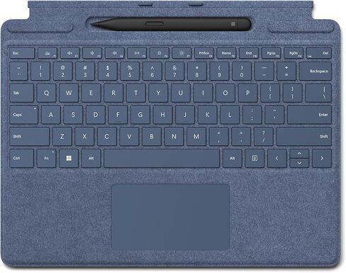 Microsoft Surface Pro Signature Keyboard, Backlit Keys and Large Trackpad, Durable and Smooth Alcantara Material, Sapphire Colour, 10.01 x 12.53 x 0.7 inches in Saudi Arabia