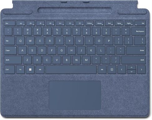 Microsoft Surface Pro Signature Keyboard, Backlit Keys and Large Trackpad, Durable and Smooth Alcantara Material, Sapphire Colour, 10.01 x 12.53 x 0.7 inches in Saudi Arabia
