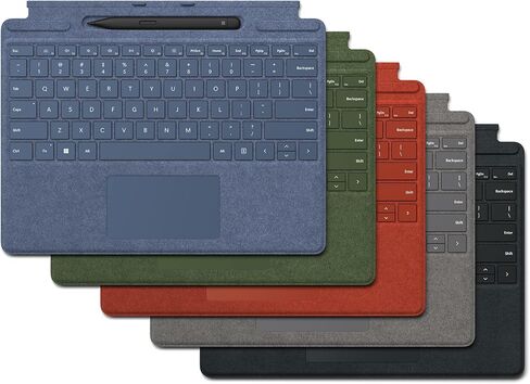 Microsoft Surface Pro Signature Keyboard, Backlit Keys and Large Trackpad, Durable and Smooth Alcantara Material, Sapphire Colour, 10.01 x 12.53 x 0.7 inches in Saudi Arabia