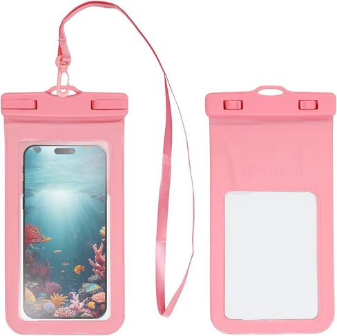 Dohia Waterproof Phone Pouch with Crossbody Lanyard Waterproof Phone Case for iPhone 15 14 13 12 Pro Max IPX8 Samsung Cellphone Dry Bag Beach Essentials D3 -FSSJD (Blue) in Saudi Arabia