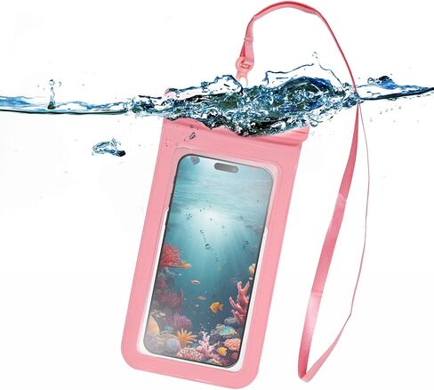 Dohia Waterproof Phone Pouch with Crossbody Lanyard Waterproof Phone Case for iPhone 15 14 13 12 Pro Max IPX8 Samsung Cellphone Dry Bag Beach Essentials D3 -FSSJD (Blue) in Saudi Arabia