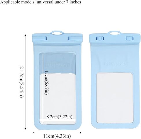 Dohia Waterproof Phone Pouch with Crossbody Lanyard Waterproof Phone Case for iPhone 15 14 13 12 Pro Max IPX8 Samsung Cellphone Dry Bag Beach Essentials D3 -FSSJD (Blue) in Saudi Arabia