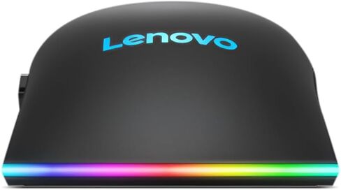 Lenovo 100 Wired USB Computer Mouse for PC, Laptop, Computer with Windows - Full-Size - Ambidextrous Design - 3 Buttons - Red Optical Sensor – Black in Saudi Arabia