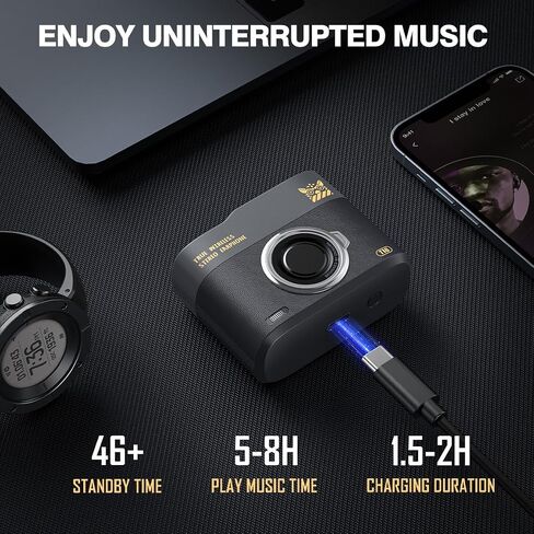 Wireless Earbuds, Bluetooth 5.3 Earbuds with Dual ENC Mic, Bluetooth Headphones in Ear with HD Mic HiFi Stereo Sound, Game Music Dual Mode Retro Camera Design for iOS Android in Saudi Arabia