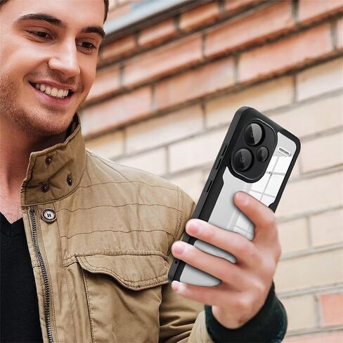 360°All-Inclusive Case for Xiaomi Redmi Note 13 Pro Plus 5G, [Built in Screen Protector] Dual Layer Full Body Shockproof Dustproof Clear Phone Case for Redmi Note 13 Pro Plus 5G QB-Black in Saudi Arabia