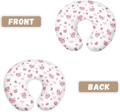 Pillow Cover Breastfeeding Pillow Slipcover for Moms Soft Breathable Knit Fabric Newborn Infant Feeding Pillow Covers for Baby Girl Boy, Love Print in Saudi Arabia