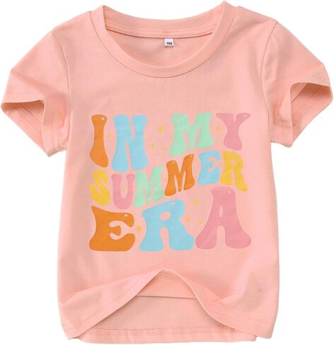 in My Summer Era Shirts Toddler Baby Girls T-shirt Star Graphic Tops Short Sleeve Casual Tees Clothes 1-6T in Saudi Arabia
