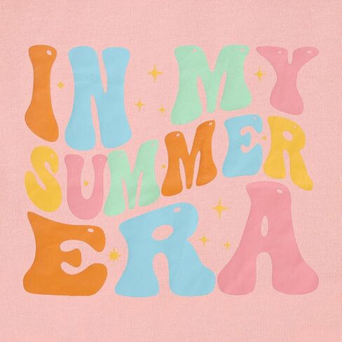 in My Summer Era Shirts Toddler Baby Girls T-shirt Star Graphic Tops Short Sleeve Casual Tees Clothes 1-6T in Saudi Arabia