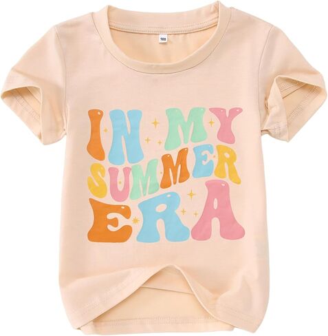 in My Summer Era Shirts Toddler Baby Girls T-shirt Star Graphic Tops Short Sleeve Casual Tees Clothes 1-6T in Saudi Arabia