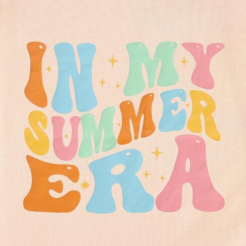 in My Summer Era Shirts Toddler Baby Girls T-shirt Star Graphic Tops Short Sleeve Casual Tees Clothes 1-6T in Saudi Arabia