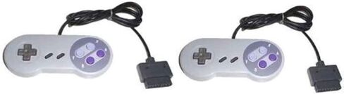 حزمة من وحدتي تحكم متوافقة مع حزمة التعبئة والتغليف الكبيرة Super Nintendo SNES المكونة من قطعتين in Kuwait