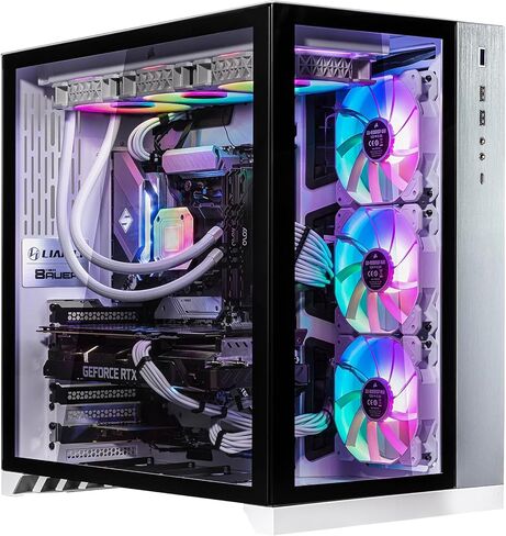 Velztorm Lux Gaming & Entertainment Desktop PC (AMD Ryzen 9 5950X 16-Core, 64GB RAM, 1TB PCIe SSD + 2TB HDD (3.5), GeForce RTX 4070 Ti 12GB, Wifi, White, Win 11 Pro) in Saudi Arabia