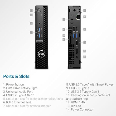 Dell 2024 NEWEST OptiPlex 7000 Series Mini Business Desktop | 12th Intel 16-Core i9 Processor Up to 5.1GHz | 64GB RAM | 1TB SSD | Wi-Fi 6 | DisplayPort | Windows 11 Pro in Saudi Arabia