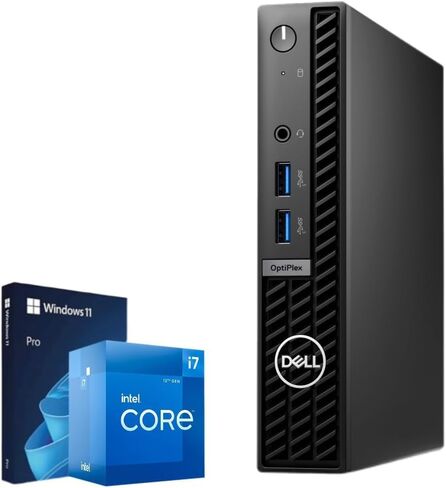 كمبيوتر سطح المكتب الصغير للأعمال طراز OptiPlex 7000 من Dell لعام 2024 | معالج Intel 12-Core i9 الثاني عشر بسرعة تصل إلى 5.1 جيجا هرتز | 64 جيجا رام | 1 تيرابايت اس اس دي | واي فاي 6 | منفذ العرض | ويندوز 11 برو in Kuwait