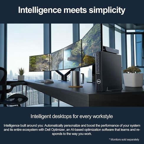 كمبيوتر سطح المكتب الصغير للأعمال طراز OptiPlex 7000 من Dell لعام 2024 | معالج Intel 12-Core i9 الثاني عشر بسرعة تصل إلى 5.1 جيجا هرتز | 64 جيجا رام | 1 تيرابايت اس اس دي | واي فاي 6 | منفذ العرض | ويندوز 11 برو in Kuwait