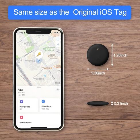 عبوتان من جهاز تعقب الهواء الذكي لجهاز Apple Find My (iOS فقط) + قطعتان متوافقتان مع حامل سيليكون لسلسلة المفاتيح AirTag Case، ومحدد موقع العناصر للأمتعة والمحفظة والدراجة (قطعة واحدة بيضاء + قطعة واحدة سوداء) in Kuwait