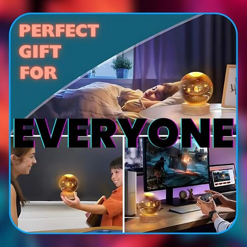 Crystal 3D Galaxy Lamp with wooden base - USB connection - Warm LED light - Perfect for gifts and presents in Saudi Arabia