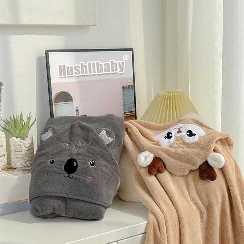 Hooded Baby Towels 4Pack Unisex Hooded Towels Super Soft Absorbent Baby Boys Girls 31.5x31.5 Inch Unique Animal Design Towels Set Gift for Newborn Infant Toddler Essentials in Saudi Arabia