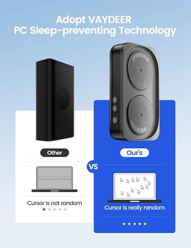 EAXBUX Ultra-Slim Mouse Jiggler,100% Undetectable Mouse Mover Jiggler Device Shaker with Adjustable Spinning Time,Random Movement,Gifts for Keeping PC/Laptop Active & Secure to Improve Work Efficiency in Kuwait