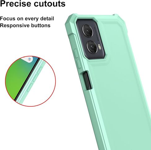 حافظة Ailiber لهاتف Moto G 5G 2024، مع واقي شاشة، حماية هيكلية مزدوجة الطبقة، ممتص للصدمات من مادة TPU بزاوية مقاومة للصدمات، غطاء هاتف نحيف من السيليكون لهاتف Motorola Moto G Play 2024 5G [لا يناسب 4G] - أخضر نعناعي in Kuwait